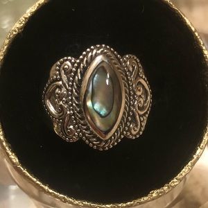 Sterling Silver and Abalone Ring ~